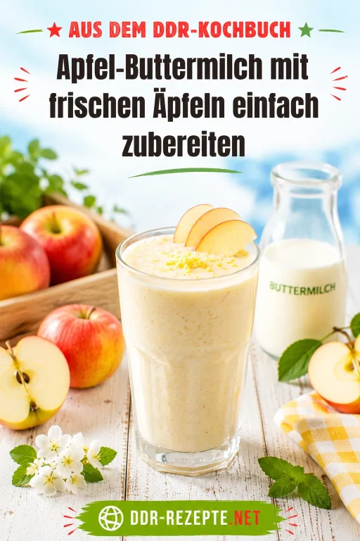 Apfel-Buttermilch mit frischen Äpfeln einfach zubereiten