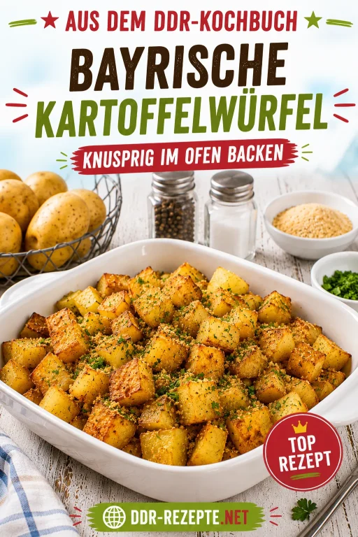 Bayrische Kartoffelwürfel knusprig im Ofen backen