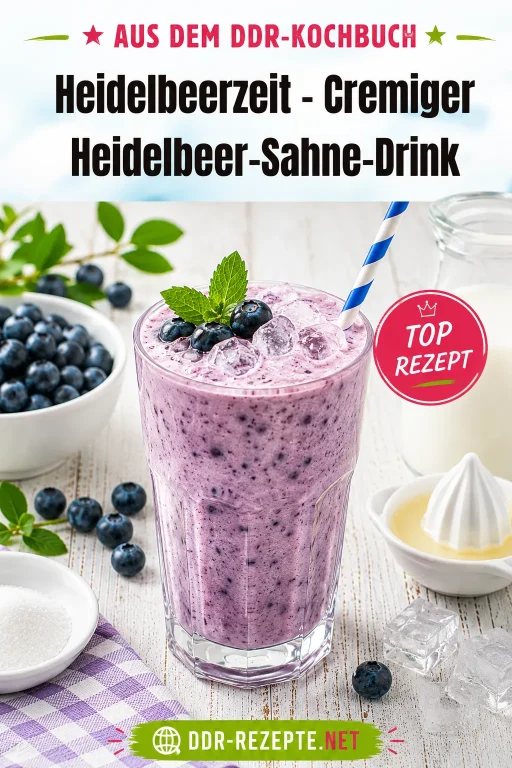 Heidelbeerzeit – Cremiger Heidelbeer-Sahne-Drink