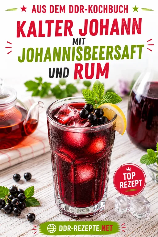 Kalter Johann mit Johannisbeersaft und Rum