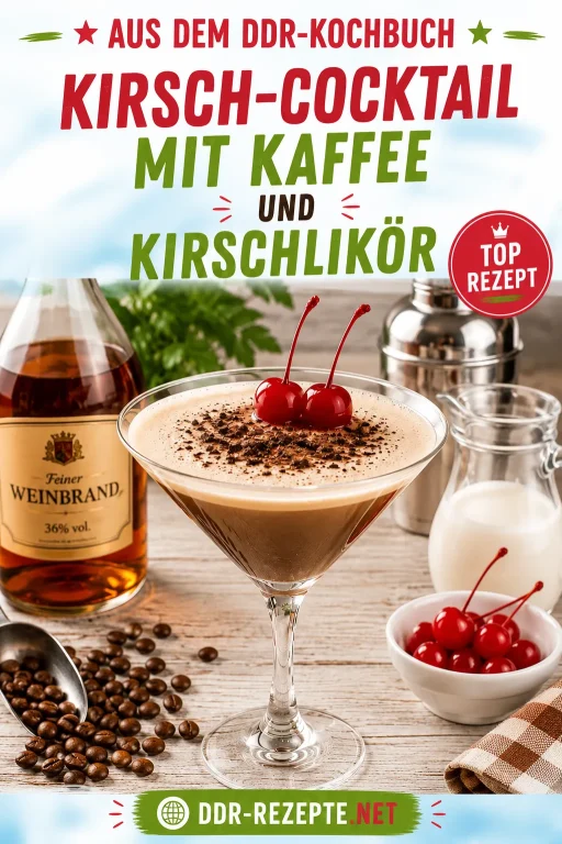 Kirsch-Cocktail mit Kaffee und Kirschlikör