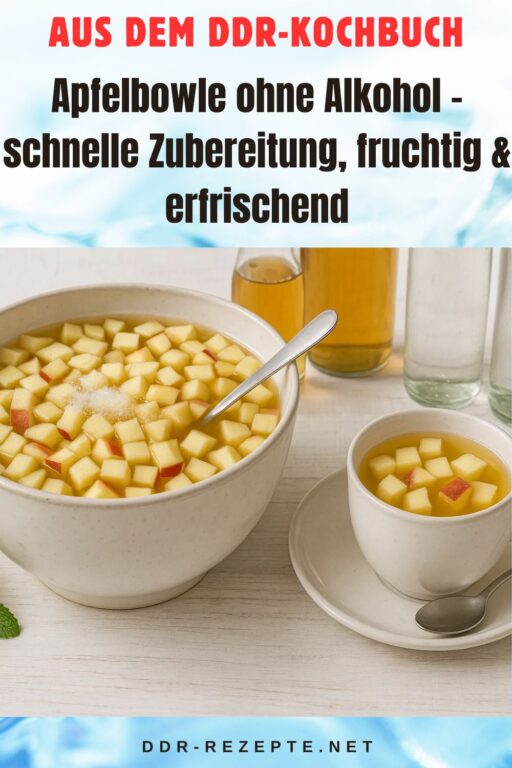 Apfelbowle ohne Alkohol – schnelle Zubereitung, fruchtig & erfrischend