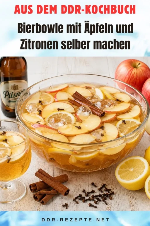 Bierbowle mit Äpfeln und Zitronen selber machen