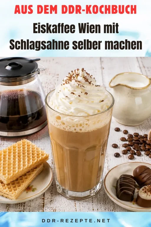 Eiskaffee Wien mit Schlagsahne selber machen