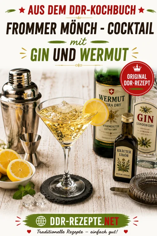 Frommer Mönch – Cocktail mit Gin und Wermut
