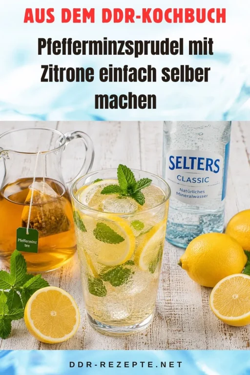 Pfefferminzsprudel mit Zitrone einfach selber machen
