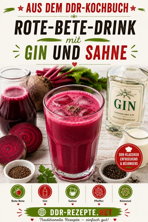Rote-Bete-Drink mit Gin und Sahne