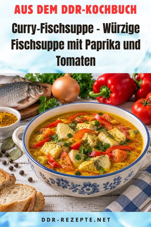 Curry-Fischsuppe – Würzige Fischsuppe mit Paprika und Tomaten
