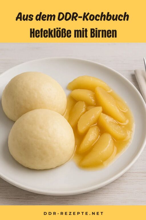 Hefeklöße mit Birnen