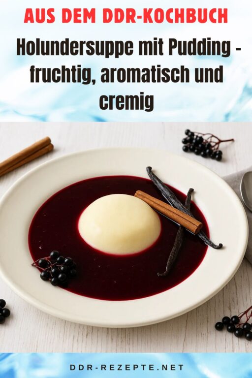 Holundersuppe mit Pudding – fruchtig, aromatisch und cremig