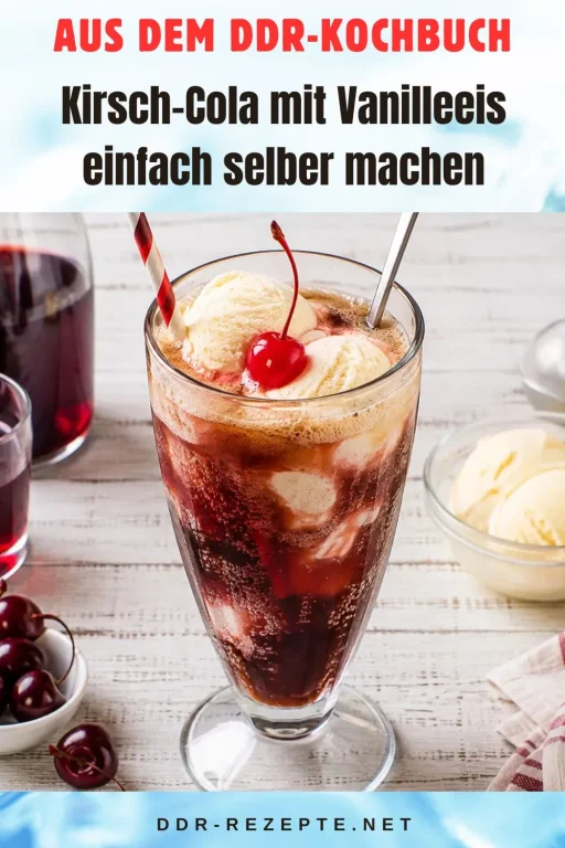 Kirsch-Cola mit Vanilleeis einfach selber machen