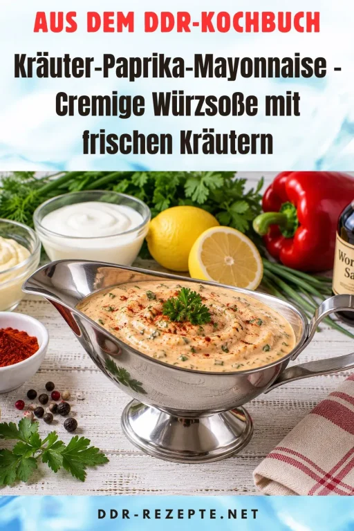 Kräuter-Paprika-Mayonnaise – Cremige Würzsoße mit frischen Kräutern