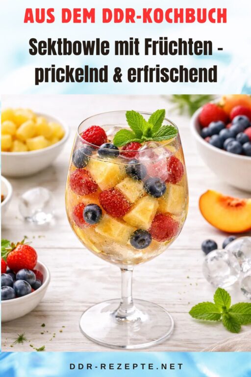 Sektbowle mit Früchten – prickelnd & erfrischend