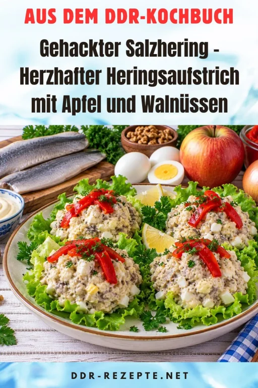Gehackter Salzhering – Herzhafter Heringsaufstrich mit Apfel und Walnüssen