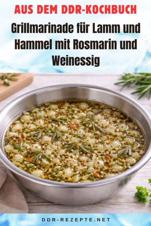 Grillmarinade für Lamm und Hammel mit Rosmarin und Weinessig