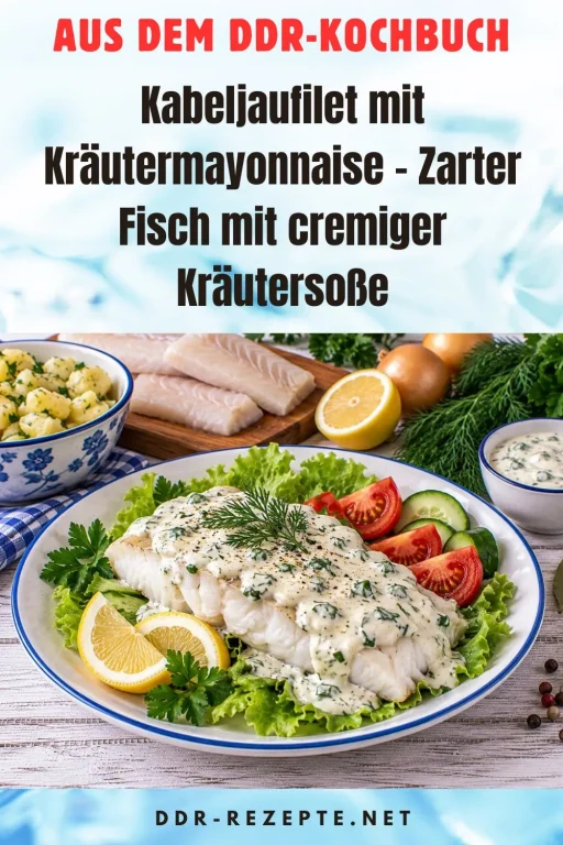 Kabeljaufilet mit Kräutermayonnaise – Zarter Fisch mit cremiger Kräutersoße