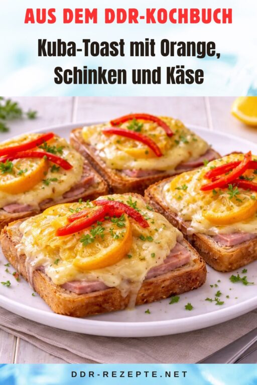 Kuba-Toast mit Orange, Schinken und Käse