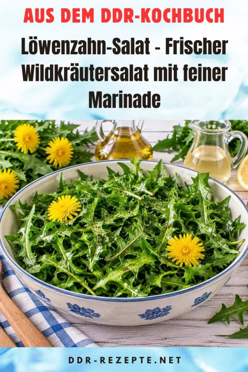 Löwenzahn-Salat – Frischer Wildkräutersalat mit feiner Marinade