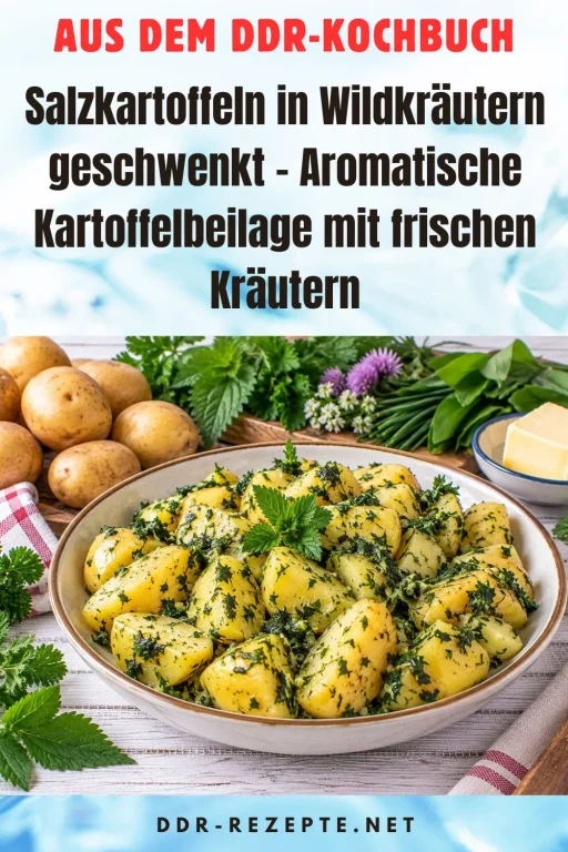 Salzkartoffeln in Wildkräutern geschwenkt – Aromatische Kartoffelbeilage mit frischen Kräutern