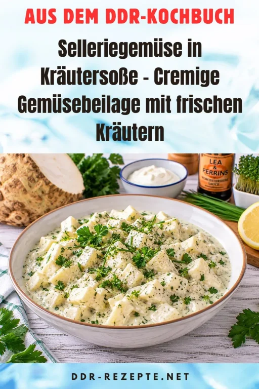 Selleriegemüse in Kräutersoße – Cremige Gemüsebeilage mit frischen Kräutern