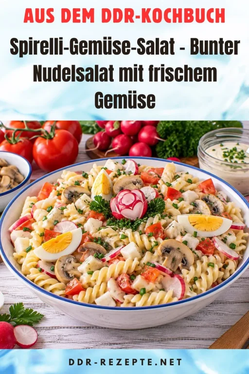 Spirelli-Gemüse-Salat – Bunter Nudelsalat mit frischem Gemüse