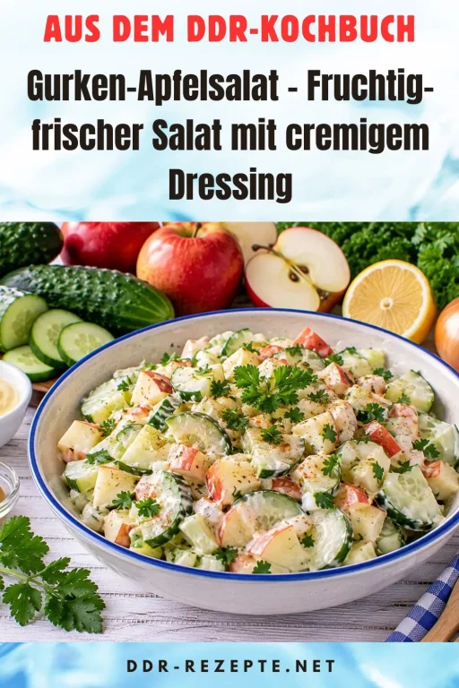 Gurken-Apfelsalat – Fruchtig-frischer Salat mit cremigem Dressing