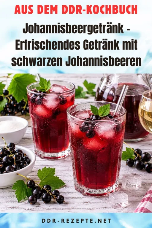 Johannisbeergetränk – Erfrischendes Getränk mit schwarzen Johannisbeeren