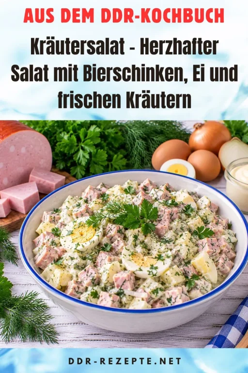 Kräutersalat – Herzhafter Salat mit Bierschinken, Ei und frischen Kräutern