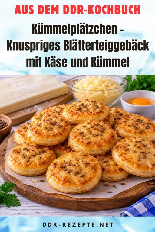 Kümmelplätzchen – Knuspriges Blätterteiggebäck mit Käse und Kümmel