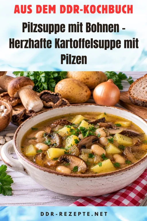 Pilzsuppe mit Bohnen – Herzhafte Kartoffelsuppe mit Pilzen