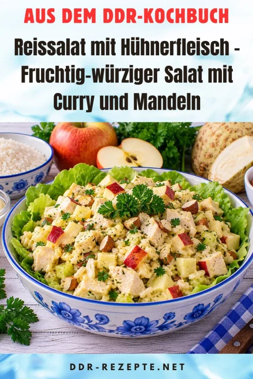 Reissalat mit Hühnerfleisch – Fruchtig-würziger Salat mit Curry und Mandeln