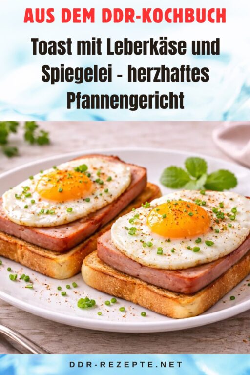 Toast mit Leberkäse und Spiegelei – herzhaftes Pfannengericht