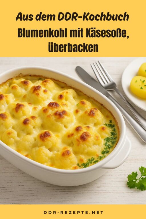 Blumenkohl mit Käsesoße, überbacken