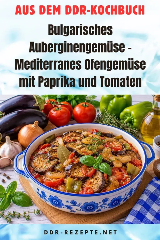 Bulgarisches Auberginengemüse – Mediterranes Ofengemüse mit Paprika und Tomaten