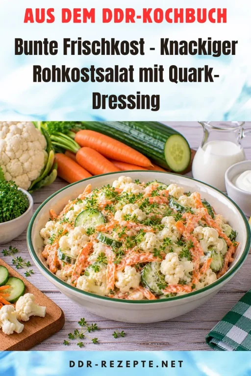 Bunte Frischkost – Knackiger Rohkostsalat mit Quark-Dressing