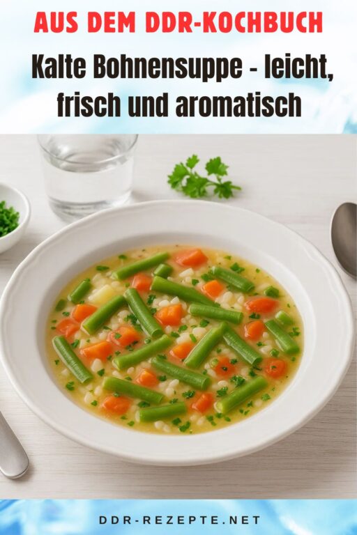 Kalte Bohnensuppe – leicht, frisch und aromatisch