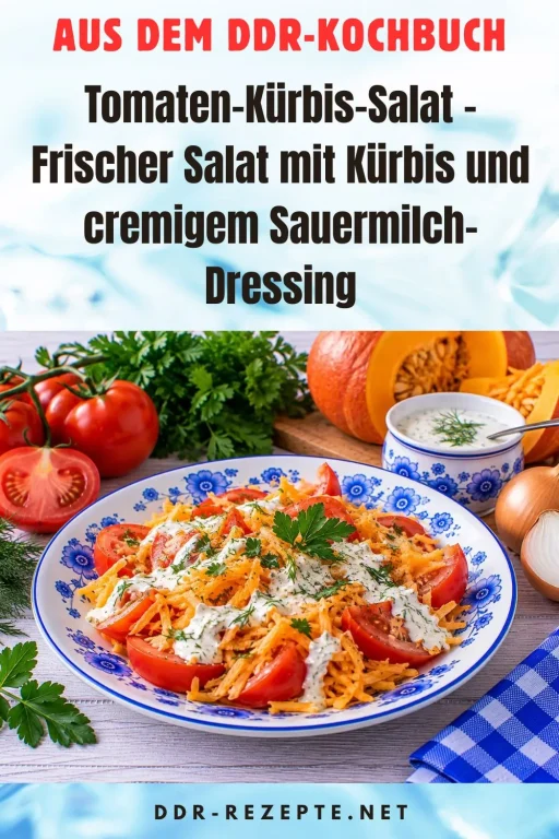 Tomaten-Kürbis-Salat – Frischer Salat mit Kürbis und cremigem Sauermilch-Dressing