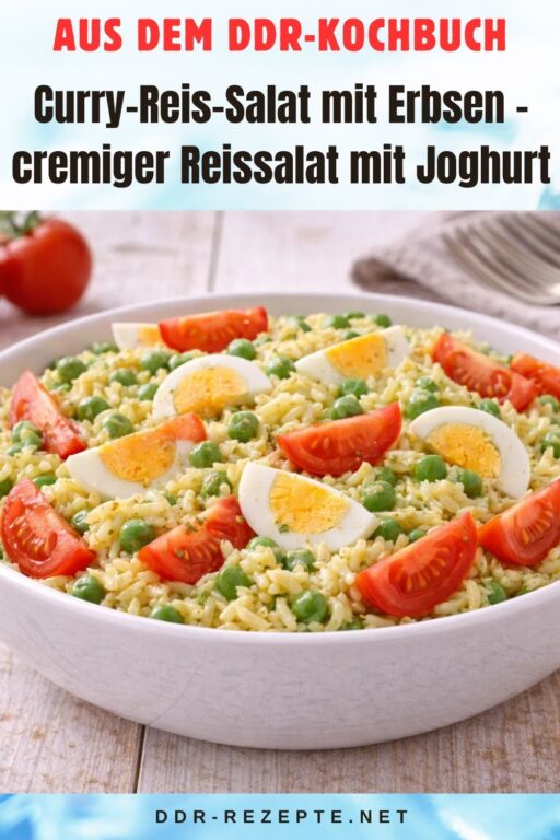 Curry-Reis-Salat mit Erbsen – cremiger Reissalat mit Joghurt