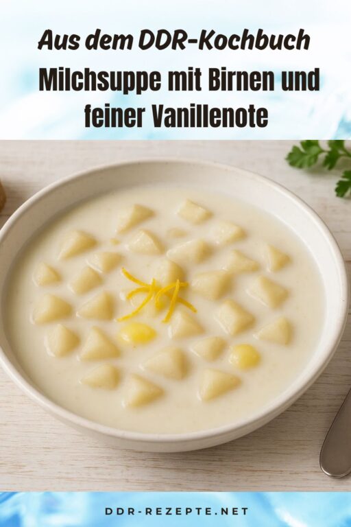 Milchsuppe mit Birnen und feiner Vanillenote