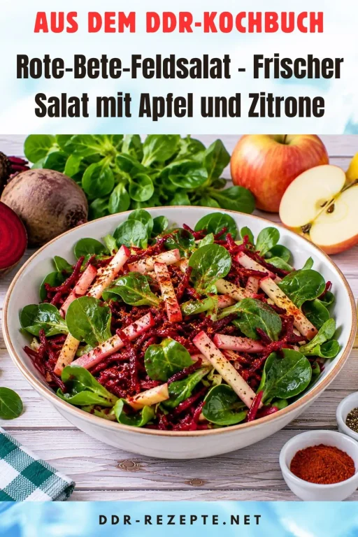 Rote-Bete-Feldsalat – Frischer Salat mit Apfel und Zitrone