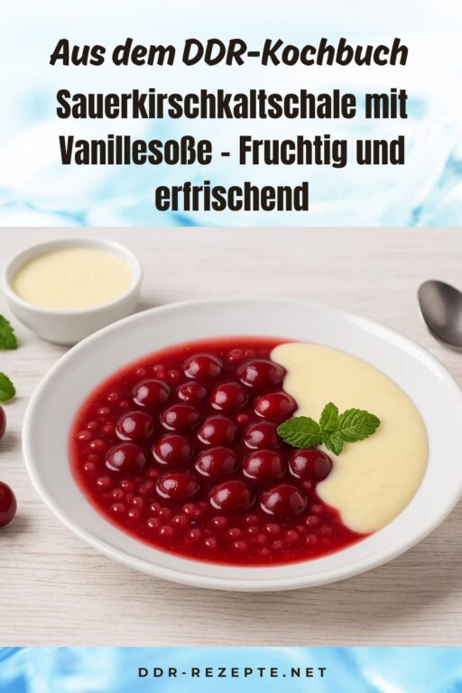 Sauerkirschkaltschale mit Vanillesoße – Fruchtig und erfrischend