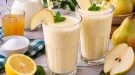 Cremiges Birnengetränk mit Milch und Birnensaft.