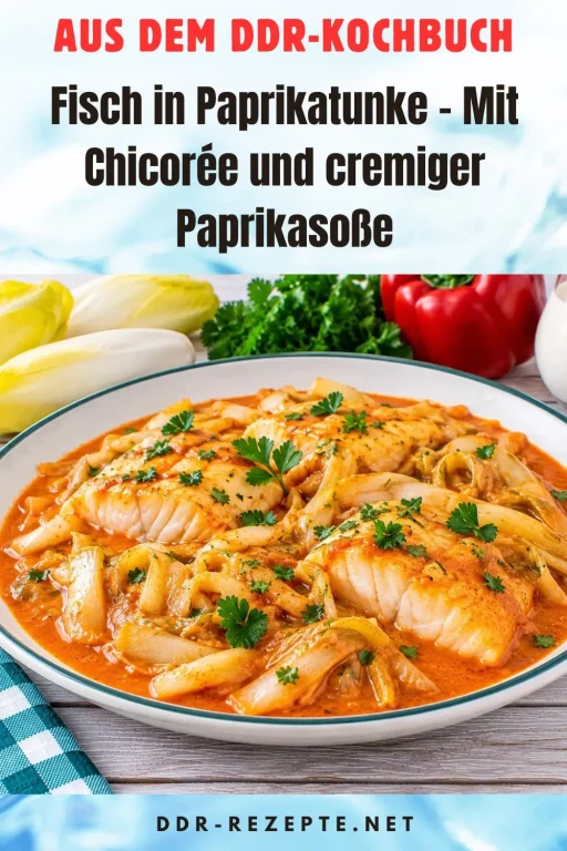 Fisch in Paprikatunke – Mit Chicorée und cremiger Paprikasoße