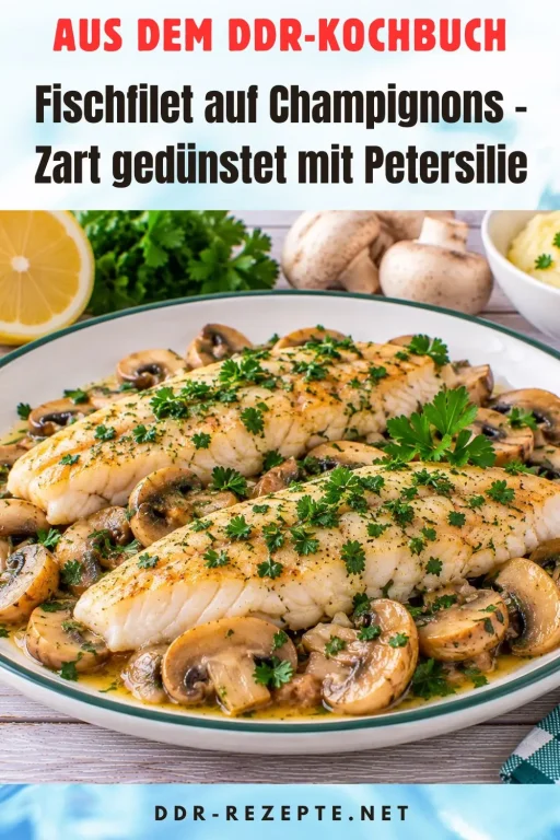 Fischfilet auf Champignons – Zart gedünstet mit Petersilie