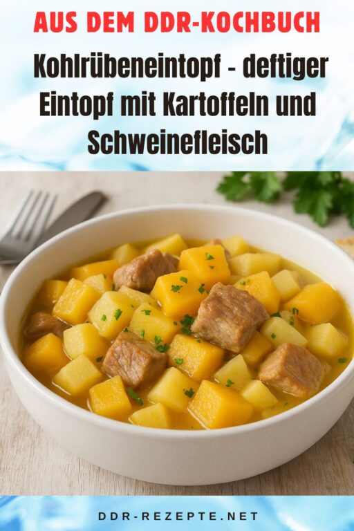 Kohlrübeneintopf – deftiger Eintopf mit Kartoffeln und Schweinefleisch