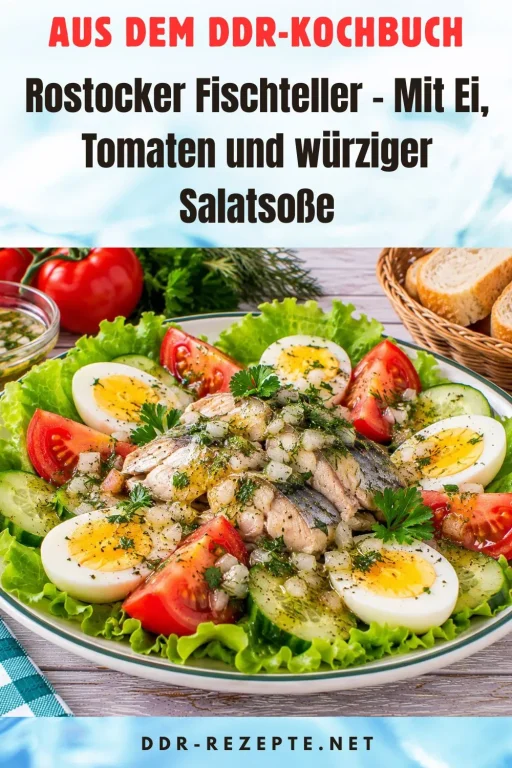 Rostocker Fischteller – Mit Ei, Tomaten und würziger Salatsoße