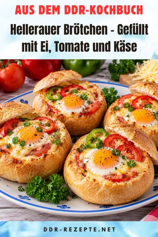 Hellerauer Brötchen – Gefüllt mit Ei, Tomate und Käse