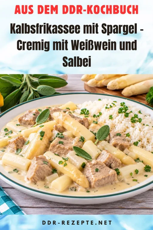 Kalbsfrikassee mit Spargel – Cremig mit Weißwein und Salbei