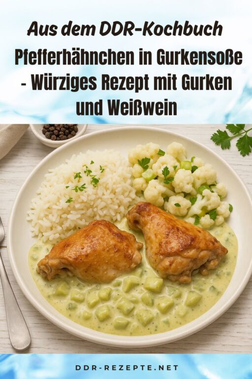 Pfefferhähnchen in Gurkensoße – Würziges Rezept mit Gurken und Weißwein