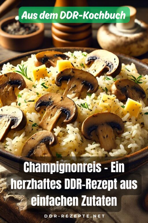 Champignonreis – Ein herzhaftes DDR-Rezept aus einfachen Zutaten